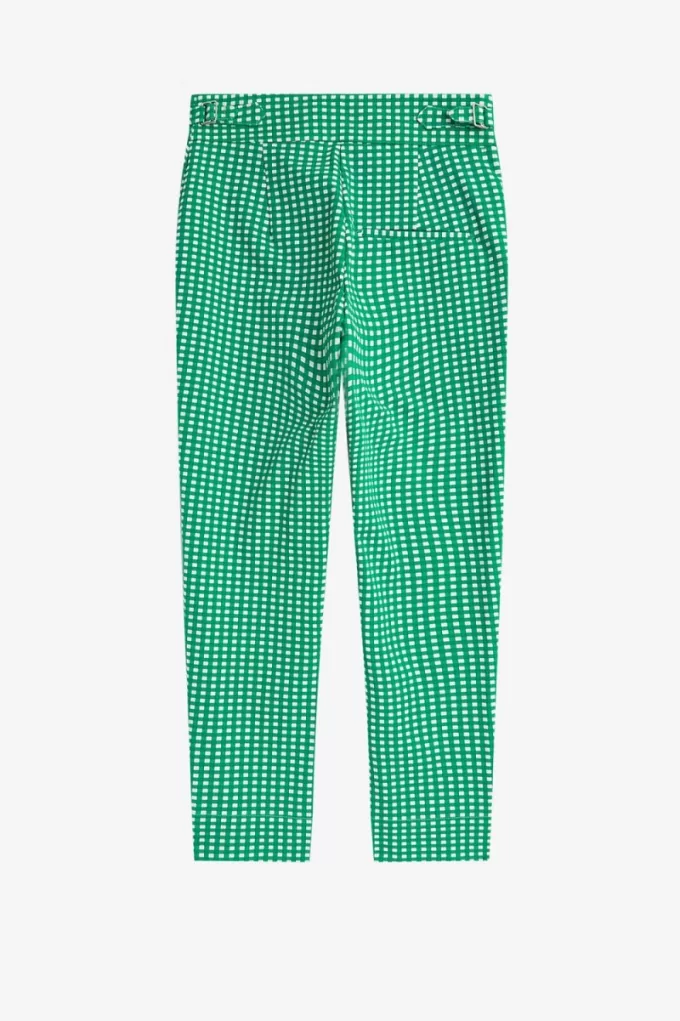 Gingham Damenhose Grün
