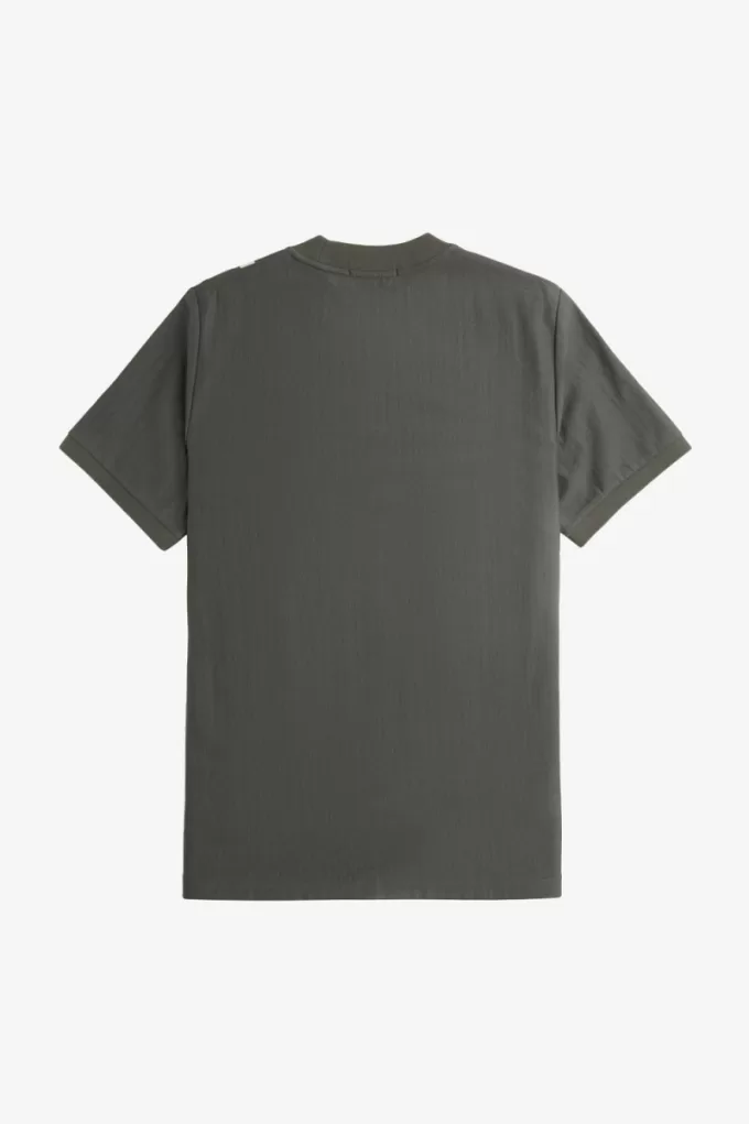 Gradient Stripe Herren T-Shirt Feldgrün