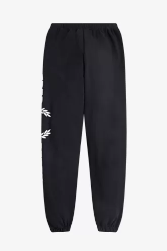 Graphic Branded Sweat Damenhose Schwarz
