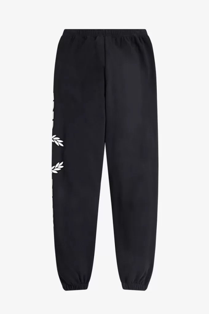 Graphic Branded Sweat Damenhose Schwarz