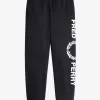 Graphic Branded Sweat Damenhose Schwarz