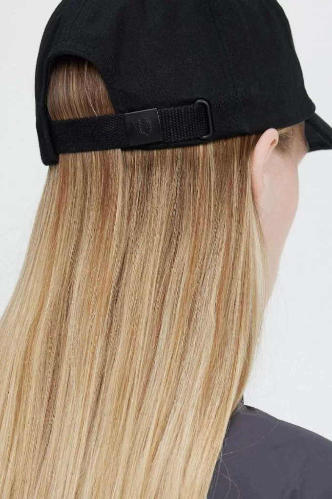 Graphic Branded Twill Herrenkappen Schwarz Warm Grau