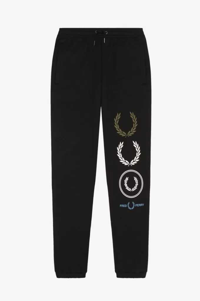 Graphic Branding Sweat Herrenhose Schwarz