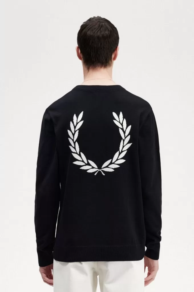 Graphic Laurel Wreath Herrenpullover Schwarz Graphic Laurel Wreath Herrenpullover Schwarz