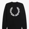 Graphic Laurel Wreath Herrenpullover Schwarz Graphic Laurel Wreath Herrenpullover Schwarz