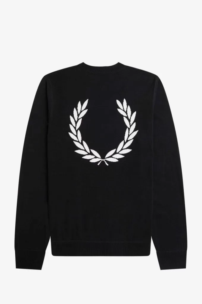 Graphic Laurel Wreath Herrenpullover Schwarz Graphic Laurel Wreath Herrenpullover Schwarz