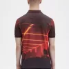 Graphic Print Herrenshirt Stadium Red