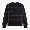 Grid Detail Herren Sweatshirts Schwarz