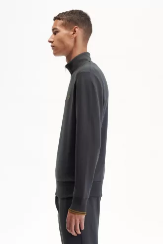 Half Zip Herren Sweatshirts Anchor Grey Dark Coffee