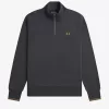 Half Zip Herren Sweatshirts Anchor Grey Dark Coffee