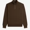 Half Zip Herren Sweatshirts Burnt Tobacco