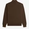Half Zip Herren Sweatshirts Burnt Tobacco