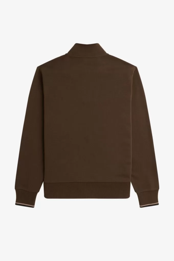 Half Zip Herren Sweatshirts Burnt Tobacco