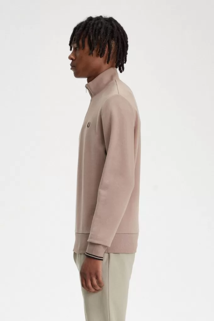 Half Zip Herren Sweatshirts Dunkelrosa Schwarz Half Zip Herren Sweatshirts Dunkelrosa Schwarz