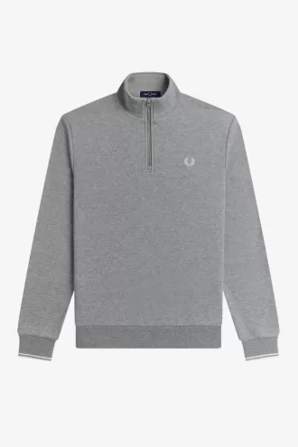 Half Zip Herren Sweatshirts Grau
