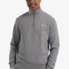 Half Zip Herren Sweatshirts Grau