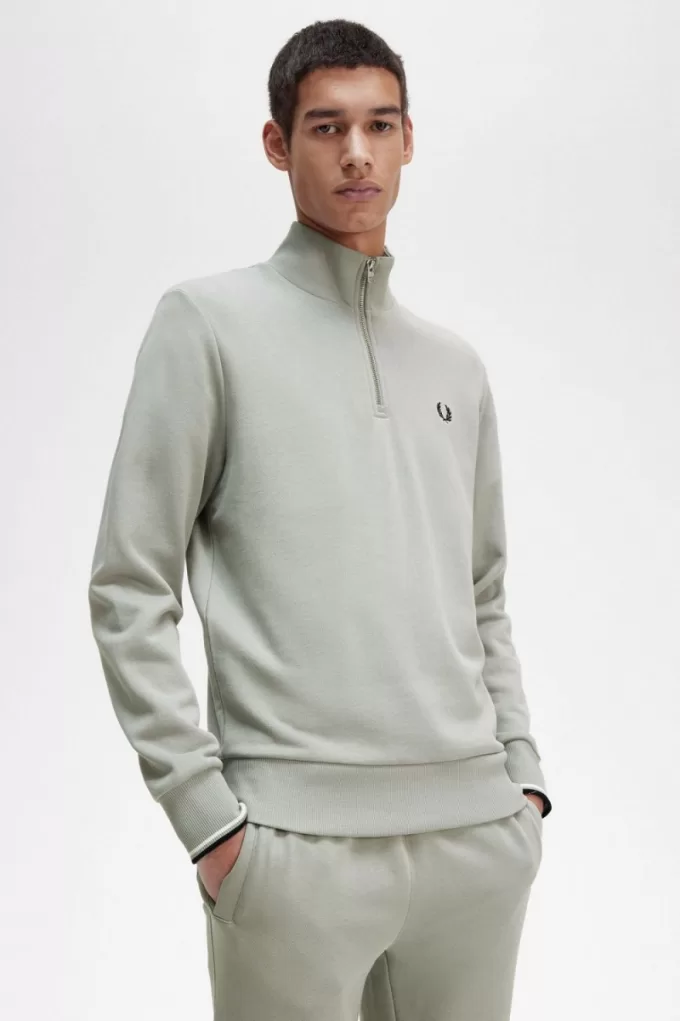 Half Zip Herren Sweatshirts Grau