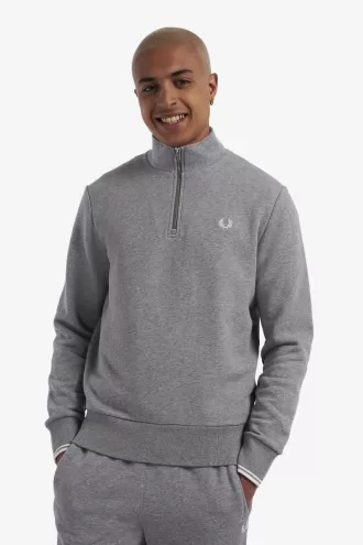 Half Zip Herren Sweatshirts Grau