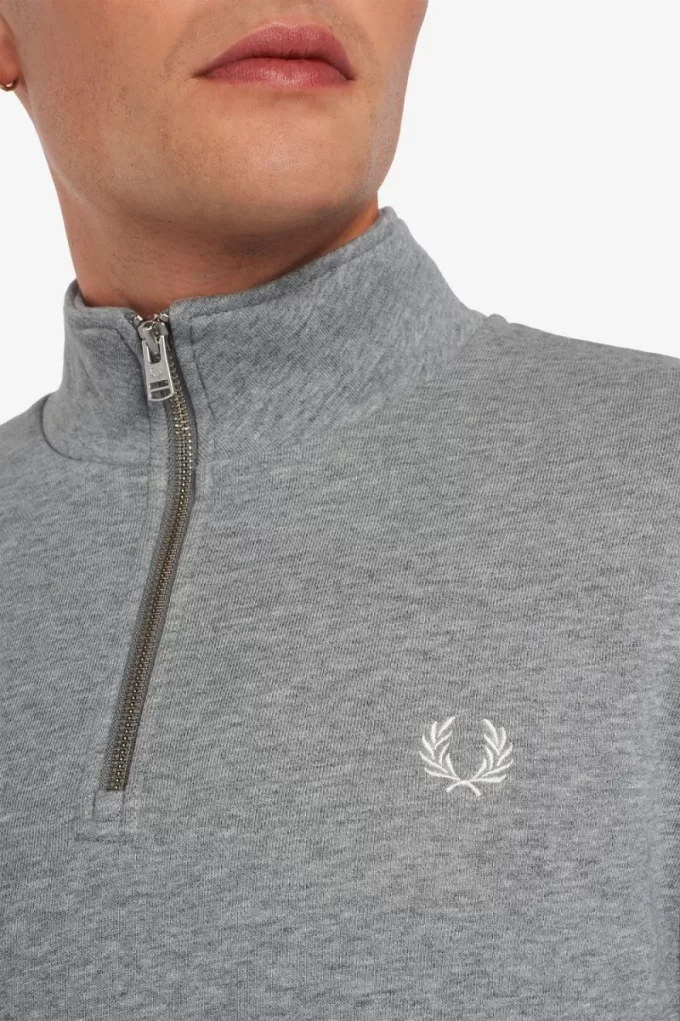 Half Zip Herren Sweatshirts Grau