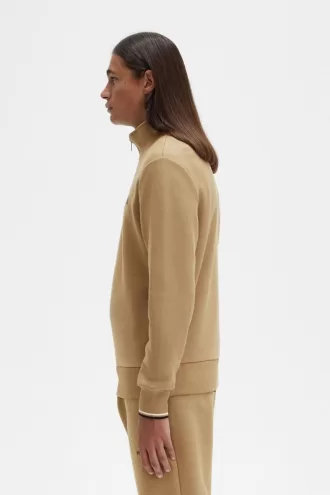 Half Zip Herren Sweatshirts Grün