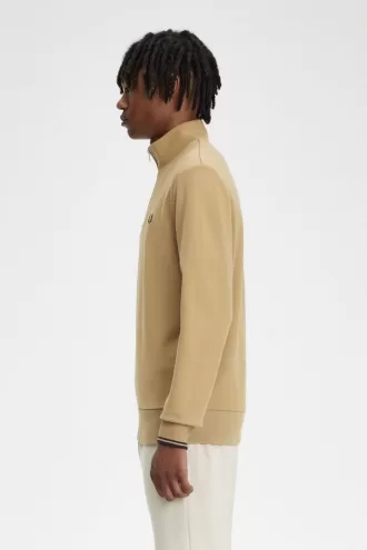 Half Zip Herren Sweatshirts Grün Schwarz