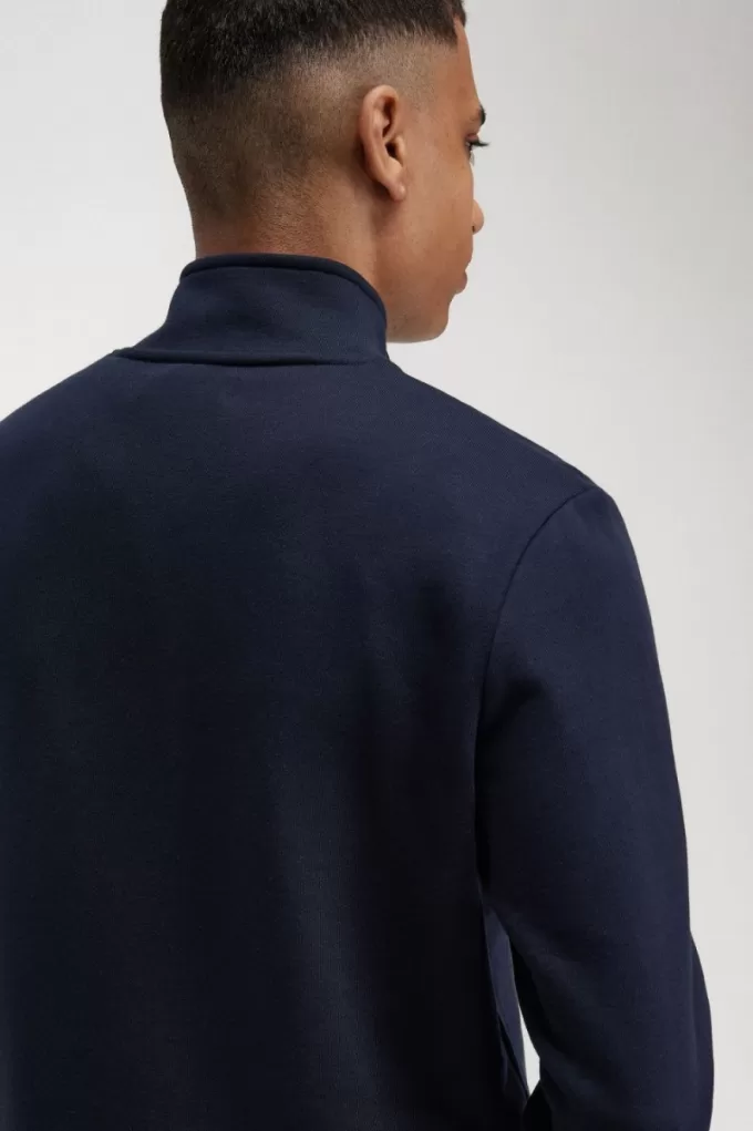 Half Zip Herren Sweatshirts Marineblau