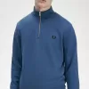 Half Zip Herren-Sweatshirts Mitternachtsblau