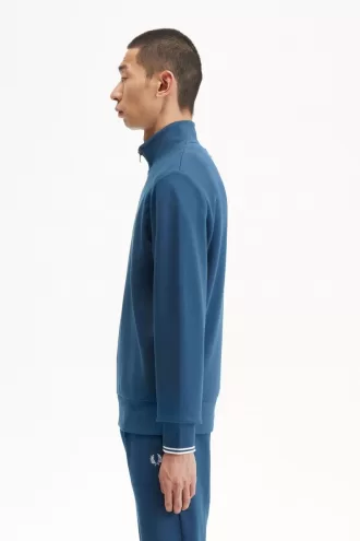 Half Zip Herren-Sweatshirts Mitternachtsblau Hellaqua