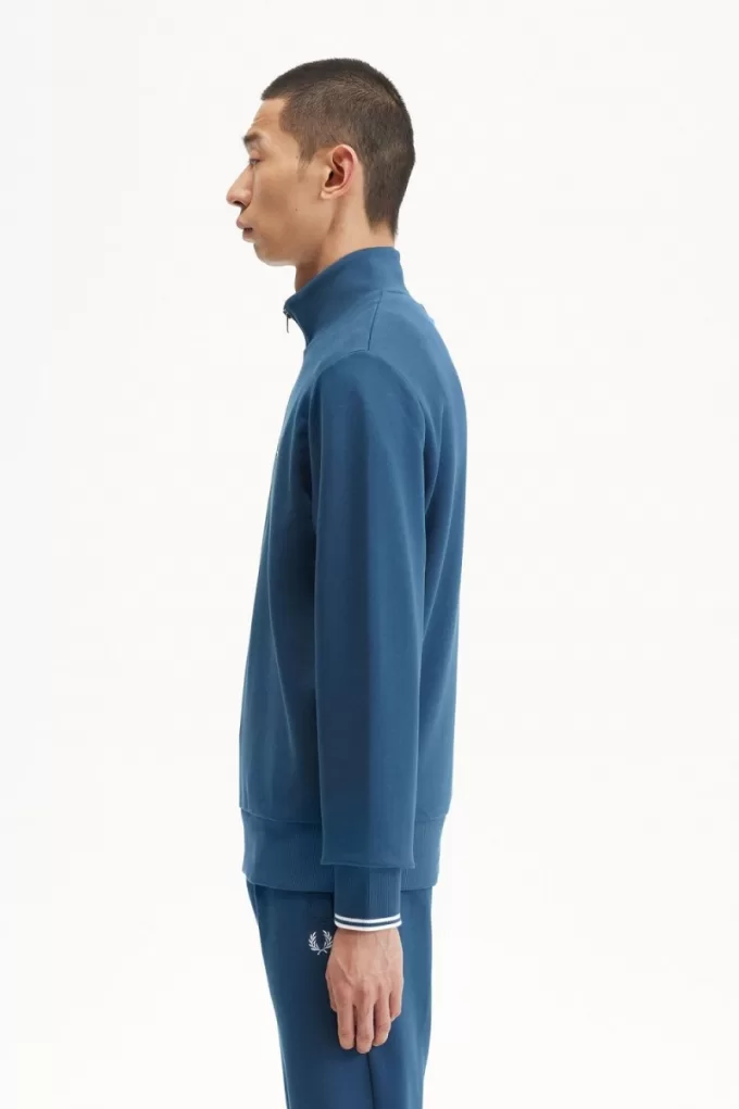 Half Zip Herren-Sweatshirts Mitternachtsblau Hellaqua