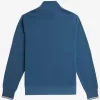Half Zip Herren-Sweatshirts Mitternachtsblau Hellaqua
