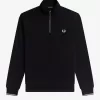 Half Zip Herren Sweatshirts Schwarz