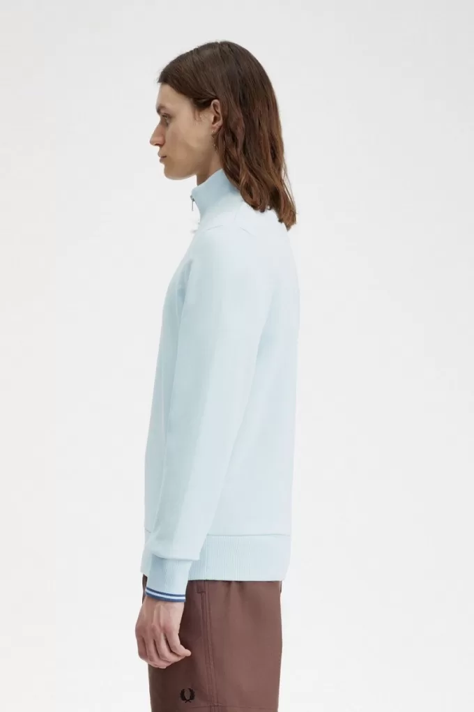 Half Zip Herren-Sweatshirts, helles Aqua und Mitternachtsblau Half Zip Herren-Sweatshirts, helles Aqua und Mitternachtsblau