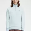 Half Zip Herren-Sweatshirts, helles Aqua und Mitternachtsblau Half Zip Herren-Sweatshirts, helles Aqua und Mitternachtsblau