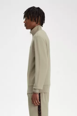 Half Zip Herren-Sweatshirts, warmes Grau und Dunkelrot