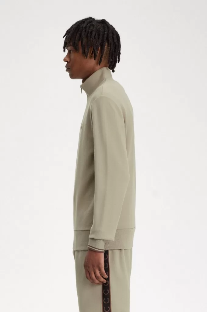 Half Zip Herren-Sweatshirts, warmes Grau und Dunkelrot