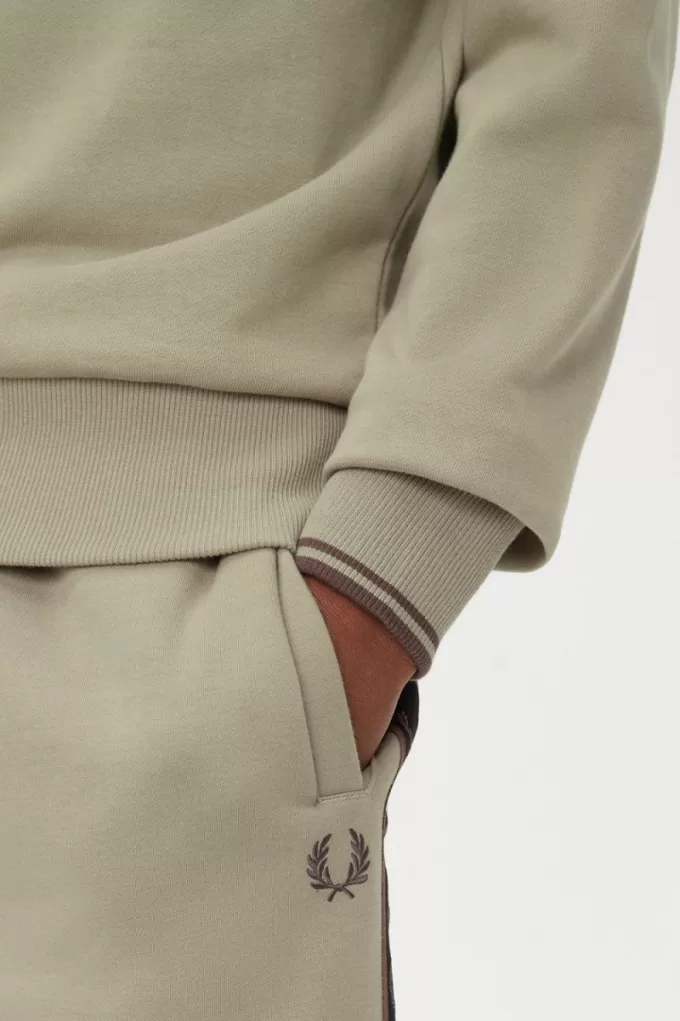 Half Zip Herren-Sweatshirts, warmes Grau und Dunkelrot