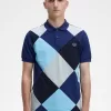Harlequin Herren-Poloshirt, französische Marine