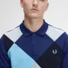 Harlequin Herren-Poloshirt, französische Marine