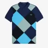 Harlequin Herren-Poloshirt, französische Marine