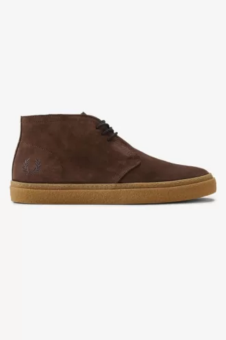 Fred Perry Hawley Herrenstiefel Dunkelrot