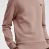 Herren-Sweatshirt mit Rundhalsausschnitt, Dunkelrosa