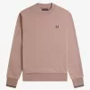 Herren-Sweatshirt mit Rundhalsausschnitt, Dunkelrosa