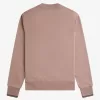 Herren-Sweatshirt mit Rundhalsausschnitt, Dunkelrosa