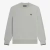 Herren-Sweatshirt mit Rundhalsausschnitt, Grau Herren-Sweatshirt mit Rundhalsausschnitt, Grau