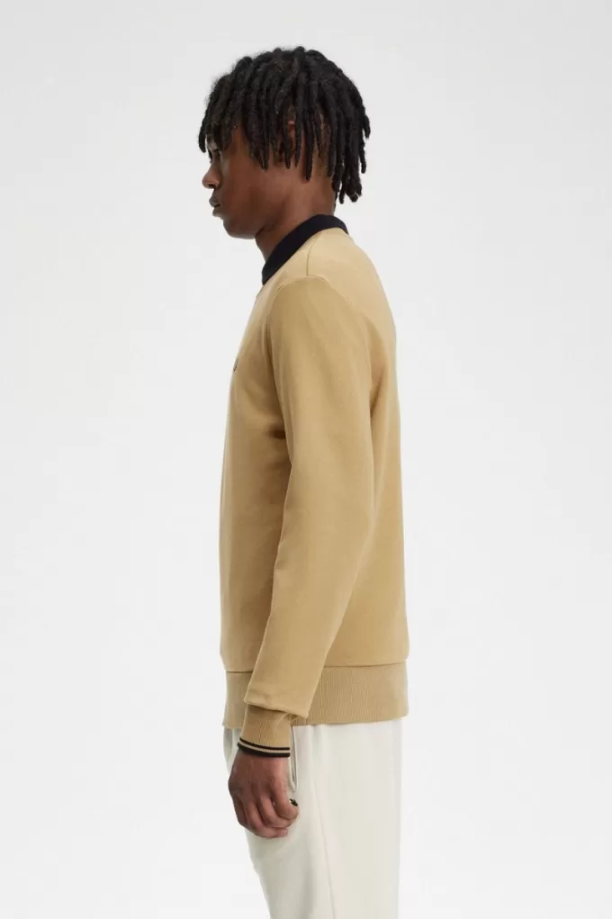 Herren-Sweatshirt mit Rundhalsausschnitt, Grün, Schwarz Herren-Sweatshirt mit Rundhalsausschnitt, Grün, Schwarz