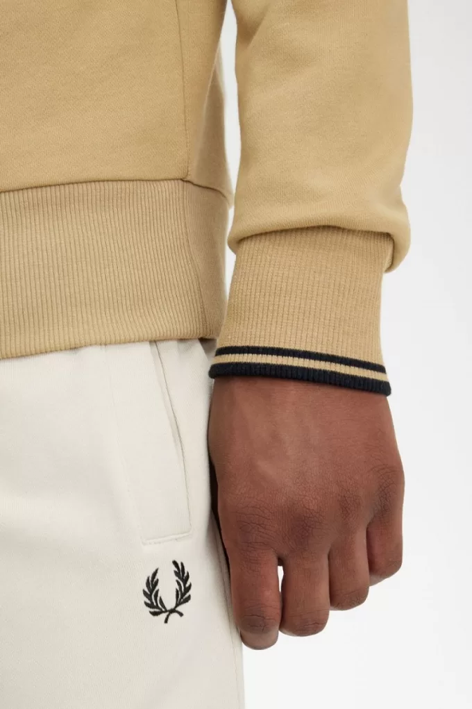 Herren-Sweatshirt mit Rundhalsausschnitt, Grün, Schwarz Herren-Sweatshirt mit Rundhalsausschnitt, Grün, Schwarz