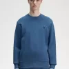 Herren-Sweatshirt mit Rundhalsausschnitt, Mitternachtsblau