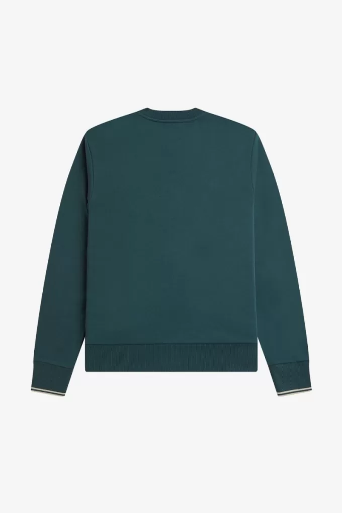 Herren-Sweatshirt mit Rundhalsausschnitt, Petrolblau Herren-Sweatshirt mit Rundhalsausschnitt, Petrolblau