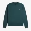 Herren-Sweatshirt mit Rundhalsausschnitt, Petrolblau Herren-Sweatshirt mit Rundhalsausschnitt, Petrolblau