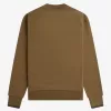 Herren-Sweatshirt mit Rundhalsausschnitt, braun gebrannter Tabak